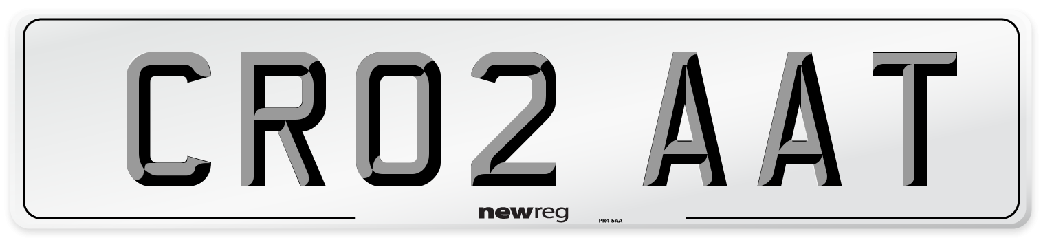 CR02 AAT Number Plate from New Reg
